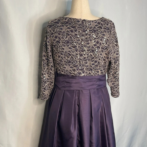 Jessica Howard / Sequined Lace a-Line Dress Size 14W - Picture 8 of 12